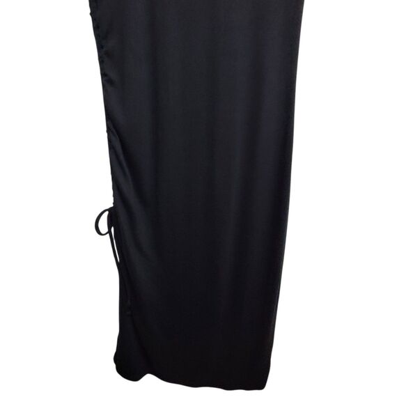 Joe Fresh Black Side Cinch Midi Dress Size Small - Picture 6 of 10